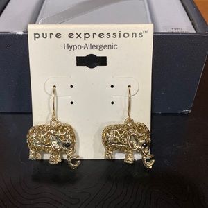 Woman's Pure Expressions Elephant Fashion Earrings